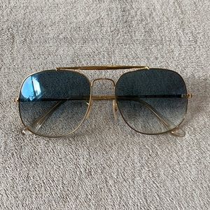 Raybans- blue/gold gradient